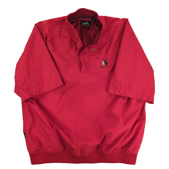 Ashworth Jacket Mens XL Pullover Red Deerwood Golf Wind Water Resistant - Picture 1 of 10